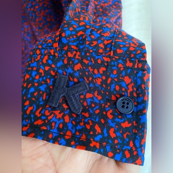 Kenzo Belted Silk Dress Micro Camo Pockets - Picture 9 of 16